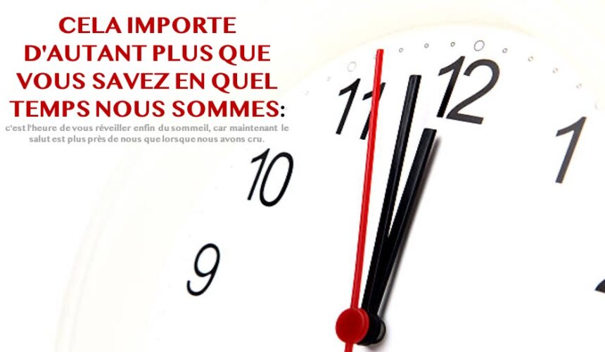 CELA IMPORTE D&rsquo;AUTANT PLUS QUE VOUS SAVEZ EN QUEL TEMPS NOUS SOMMES