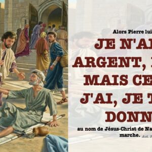 JE N&rsquo;AI NI ARGENT, NI OR; MAIS CE QUE J&rsquo;AI, JE TE LE DONNE
